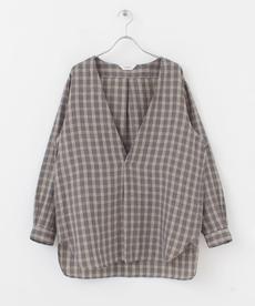 UNIFY　V-Neck Linen Shirts Pullover