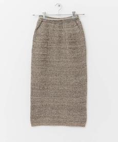 unfil　organic hemp ribbed-knit skirt