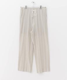 unfil　striped cotton-voile wide leg trousers