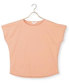 【S～L】透けない ボートネックカットソー【フレンチスリーブ／ウォッシャブル／洗える／UVカット／透けない白／吸汗速乾／汗ジミ抑制】