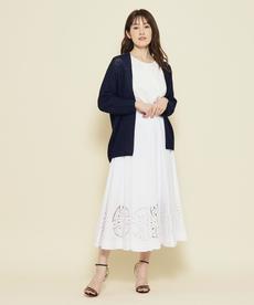 【洗える/日本製/和紙ヤーン/清涼感】和紙の風合いが上品なリラックス感をプラス、着流しカーディガン 【洗える/日本製/和紙ヤーン/清涼感】和紙の風合いが上品なリラックス感をプラス、着流しカーディガン