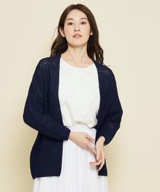 【洗える/日本製/和紙ヤーン/清涼感】和紙の風合いが上品なリラックス感をプラス、着流しカーディガン 【洗える/日本製/和紙ヤーン/清涼感】和紙の風合いが上品なリラックス感をプラス、着流しカーディガン