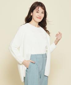 【洗える/日本製/和紙ヤーン/清涼感】和紙の風合いが上品なリラックス感をプラス、着流しカーディガン 【洗える/日本製/和紙ヤーン/清涼感】和紙の風合いが上品なリラックス感をプラス、着流しカーディガン