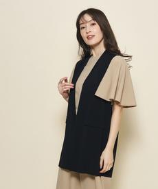 【洗える/ジレ】スカートスタイルにおすすめ!上品に抜け感をプラスするニットジレ 【洗える/ジレ】スカートスタイルにおすすめ!上品に抜け感をプラスするニットジレ