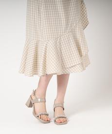 キラキラスクエアトゥサンダル 24SS