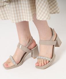 キラキラスクエアトゥサンダル 24SS