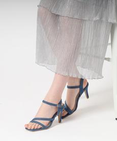 スクエアトゥ華奢ストラップサンダル 24SS