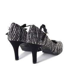 サイドオープンツイードパンプス 結婚式二次会 パーティー 24SS