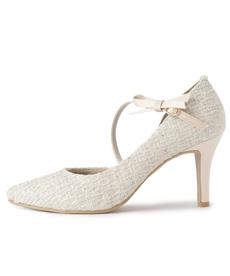 サイドオープンツイードパンプス 結婚式二次会 パーティー 24SS