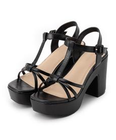 Tストラップチャンキーヒールサンダル 24SS