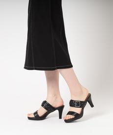 ビジューバックルダブルベルトサンダル 24SS