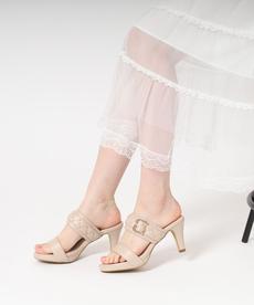 ビジューバックルダブルベルトサンダル 24SS