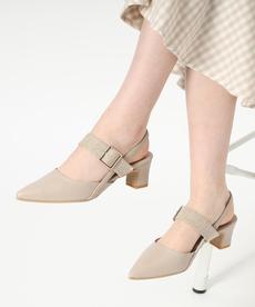 スリングバックミュールパンプス