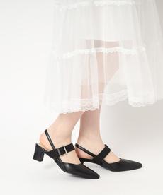 スリングバックミュールパンプス