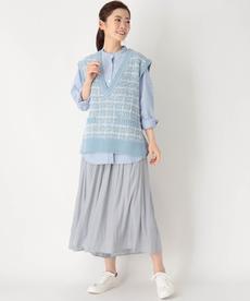 【洗える/旬のベスト！】大人のツィードニットベスト