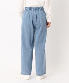 【洗える/柔らかく汎用性◎】デニムワイドパンツ