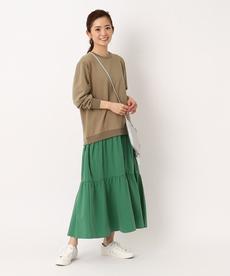 【洗える/1枚で決まる時短ワンピ】ティアードドッキングワンピース