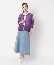 【洗える/キレイカラーが魅力】シアーカラーカーディガン