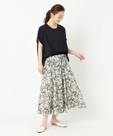 【洗える/大人な着映えブラウス】フロントプリーツドッキングブラウス