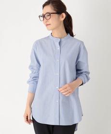 【洗える/インナーにも最適！】ちょうどいいバンドカラーシャツ