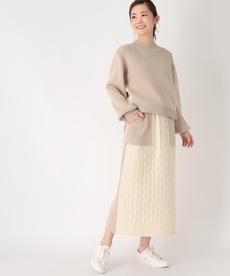 ◆【絶妙のドッキング】ニット&キルトプルオーバー