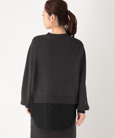 ◆【絶妙のドッキング】ニット&キルトプルオーバー