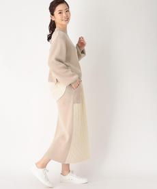 ◆【絶妙のドッキング】ニット&キルトプルオーバー