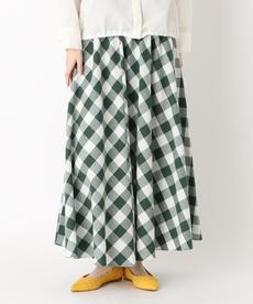 【洗える】ギンガムチェックフレアスカート