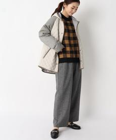 ◆【洗える/配色を楽しんで★】旬のブロックチェックニット