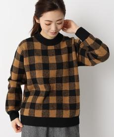 ◆【洗える/配色を楽しんで★】旬のブロックチェックニット