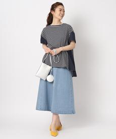 【洗える/人気のボーダードッキング】ニュアンスチュニック