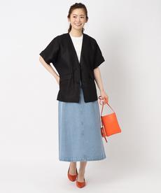 【洗える/コーデのポイントに!】大人な半袖ジャケット