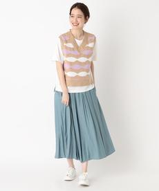 【洗える/ベストを着たみたいな】ドッキングプルオーバー