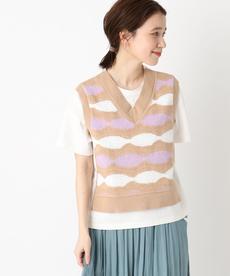 【洗える/ベストを着たみたいな】ドッキングプルオーバー