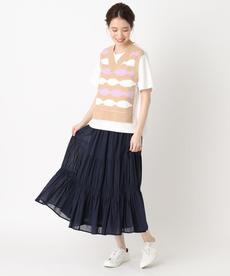 【洗える/ベストを着たみたいな】ドッキングプルオーバー