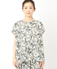 【洗える/着映え効果◎】ボタニカルプリントブラウス