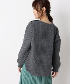 ◆【洗える/気楽に着られる♪】ケーブル柄プルオーバー