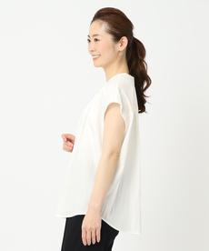 【洗える/涼し気なデザインブラウス！】フロントピンタックブラウス