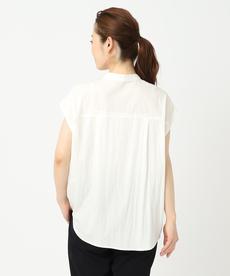 【洗える/涼し気なデザインブラウス！】フロントピンタックブラウス