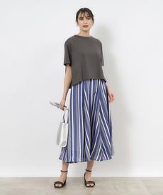 クロップドバックシャンTシャツ