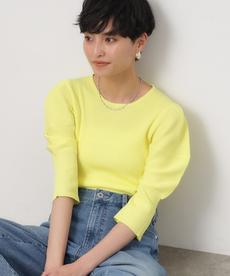 ボリュームフォルムスリーブリブニット【洗える/抗ピリング】 ボリュームフォルムスリーブリブニット【洗える/抗ピリング】