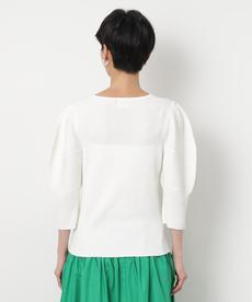 ボリュームフォルムスリーブリブニット【洗える／抗ピリング】