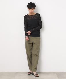 柄シアートップス【洗濯機洗い可】