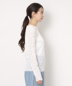 柄シアートップス【洗濯機洗い可】