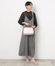 【2WAY】バンブーハンドルショルダーバッグ