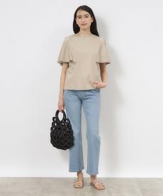 UV ケープ風フリルスリーブカットソー【接触冷感/洗濯機洗い可】