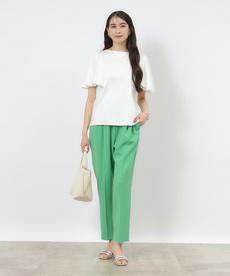 UV ケープ風フリルスリーブカットソー【接触冷感/洗濯機洗い可】