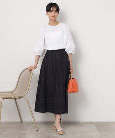 エシカルブロード ランタンスリーブブラウス【洗濯機洗い可】