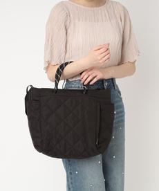2WAYショルダーバッグ マザーズバッグ キルティング ロープ トート