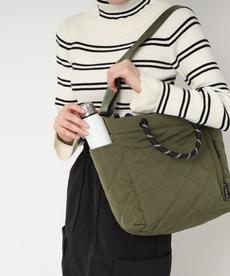 2WAYショルダーバッグ マザーズバッグ キルティング ロープ トート